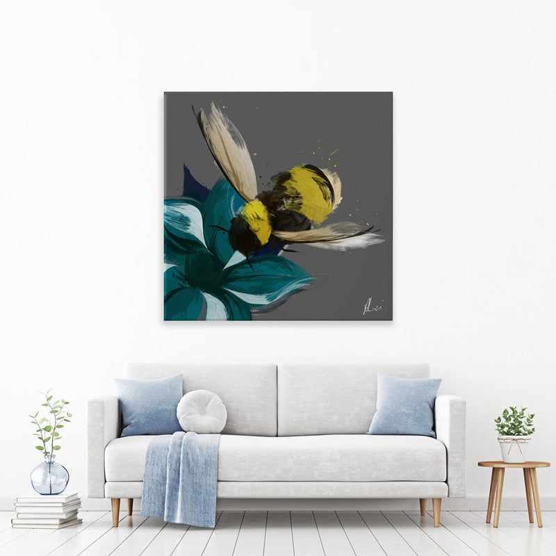 Bee In Flight Canvas Print wall art product Aimee Linzi