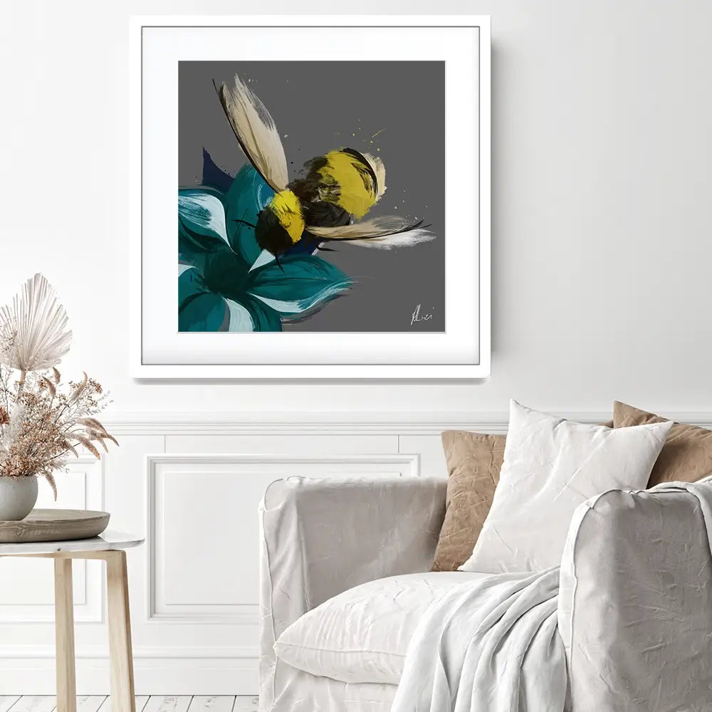 Bee In Flight Framed Art Print Bee In Flight Framed Art Print wall art product Aimee Linzi