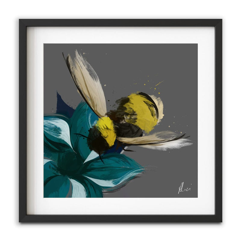 Bee In Flight Framed Art Print wall art product Aimee Linzi