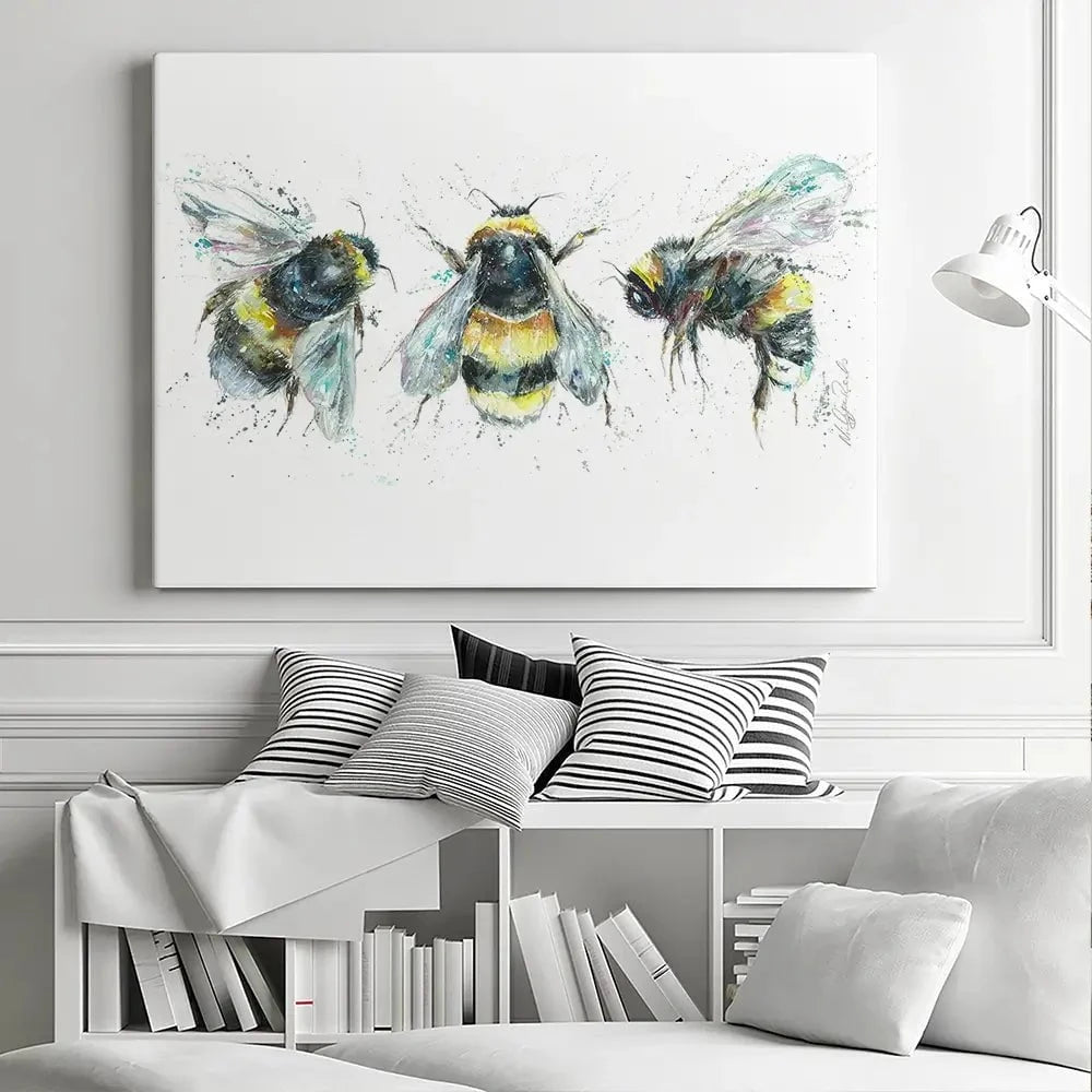 Bee Study Canvas Print Bee Study Canvas Print wall art product Nicola Jane Rowles