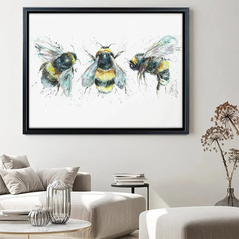 Bee Study Canvas Print Bee Study Canvas Print wall art product Nicola Jane Rowles
