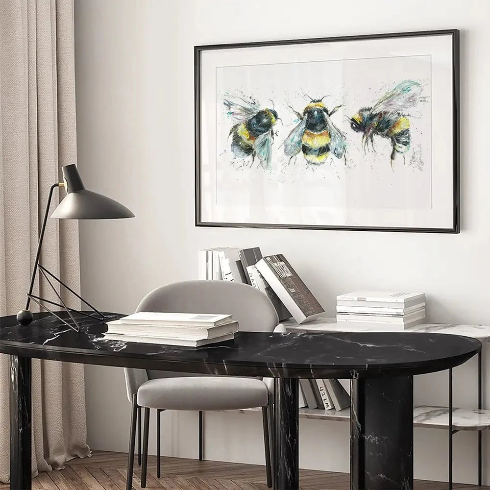 Bee Study Framed Art Print Bee Study Framed Art Print wall art product Nicola Jane Rowles