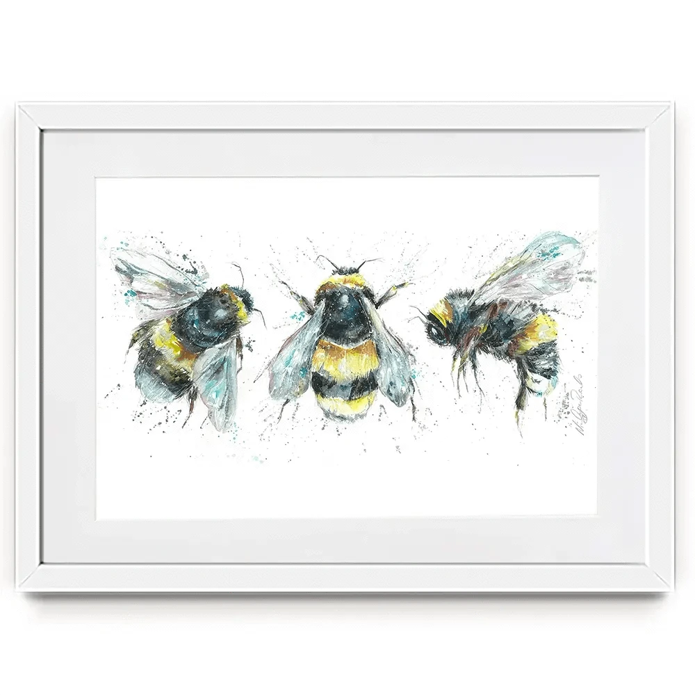 Bee Study Framed Art Print Bee Study Framed Art Print wall art product Nicola Jane Rowles