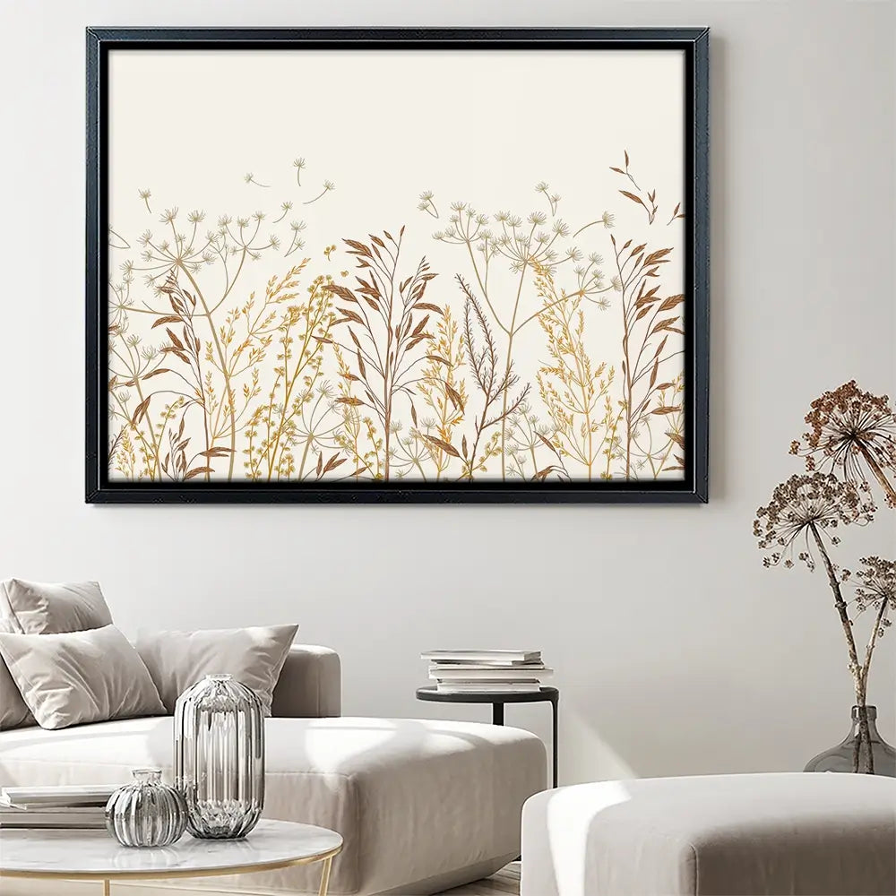 Beige Botanicals Canvas Print Beige Botanicals Canvas Print wall art product Art Print Shop