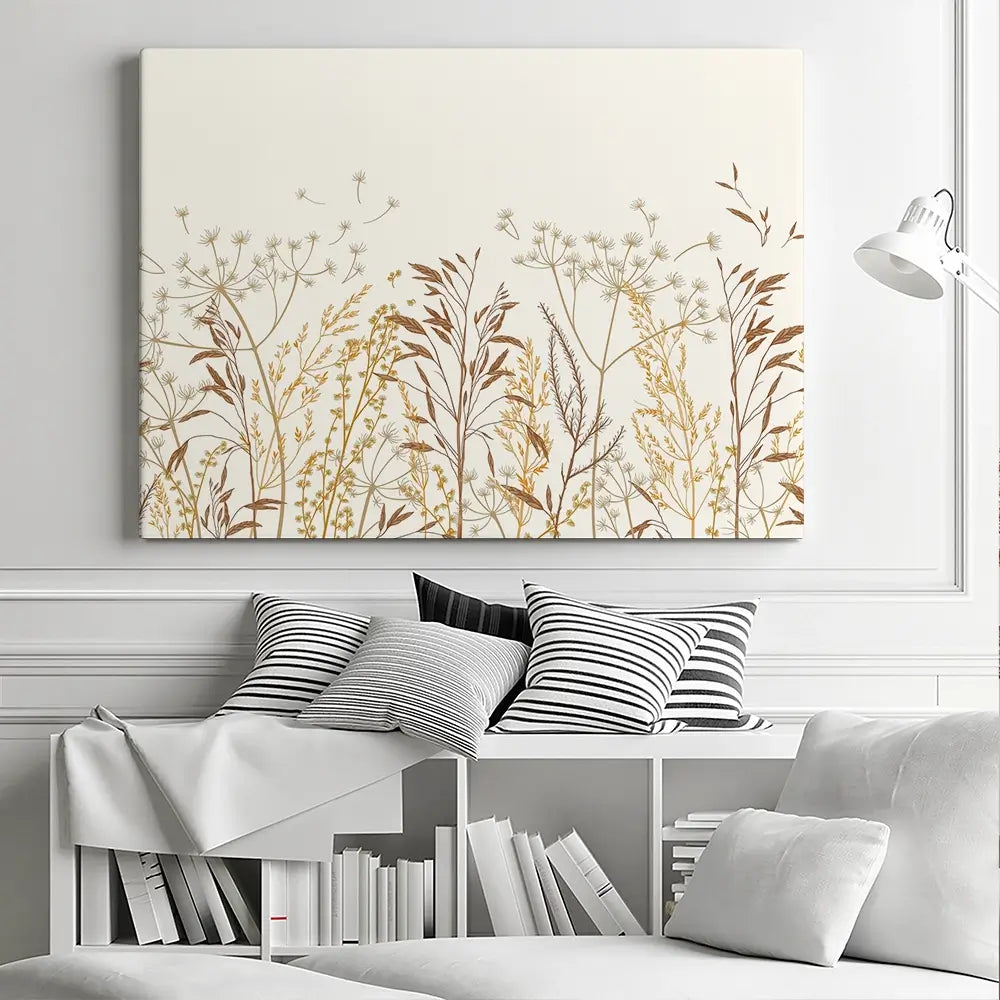 Beige Botanicals Canvas Print Beige Botanicals Canvas Print wall art product Art Print Shop