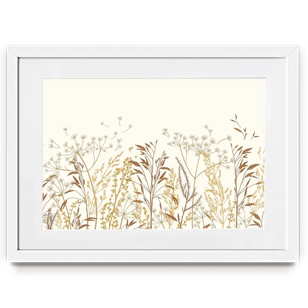 Beige Botanicals Framed Art Print Beige Botanicals Framed Art Print wall art product Art Print Shop