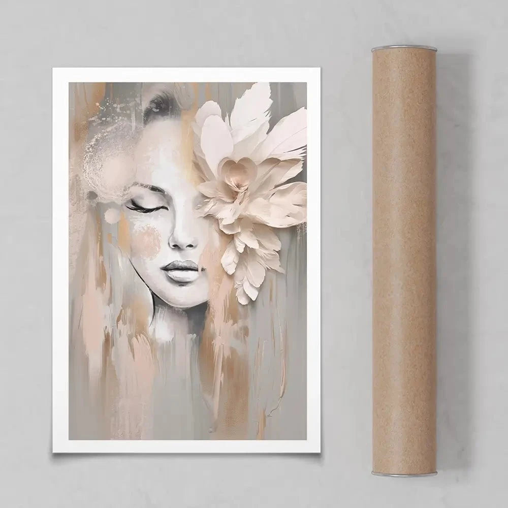 Beige Petals Art Print Beige Petals Art Print wall art product Isabella Karolewicz