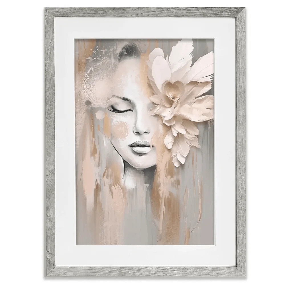 Beige Petals Framed Art Print Beige Petals Framed Art Print wall art product Isabella Karolewicz