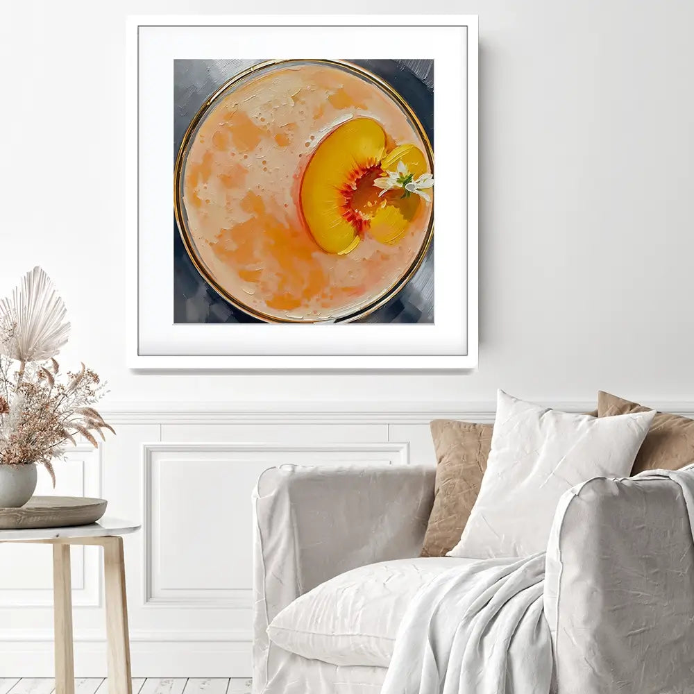 Bellini Cocktail Square Framed Art Print Bellini Cocktail Square Framed Art Print wall art product David Alexander Elder