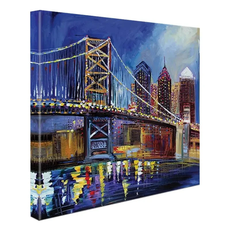 Benjamin Franklin Bridge Canvas Print Benjamin Franklin Bridge Canvas Print wall art product Ekaterina Ermilkina