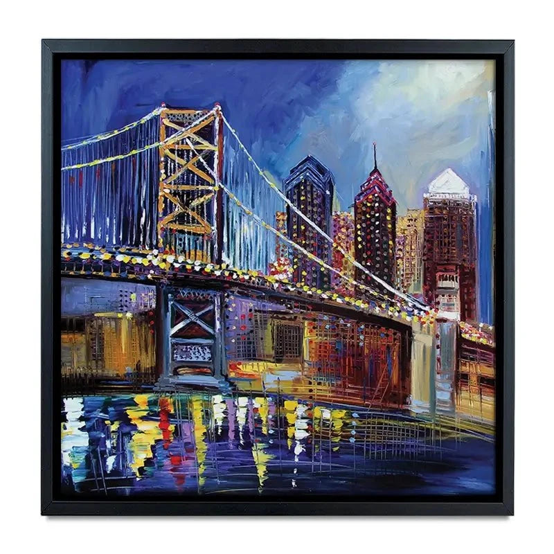Benjamin Franklin Bridge Canvas Print Benjamin Franklin Bridge Canvas Print wall art product Ekaterina Ermilkina