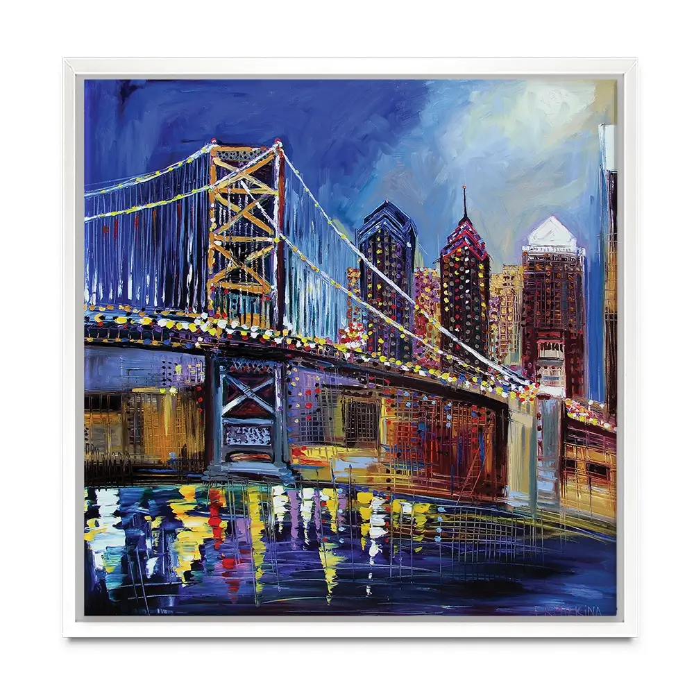 Benjamin Franklin Bridge Canvas Print Benjamin Franklin Bridge Canvas Print wall art product Ekaterina Ermilkina
