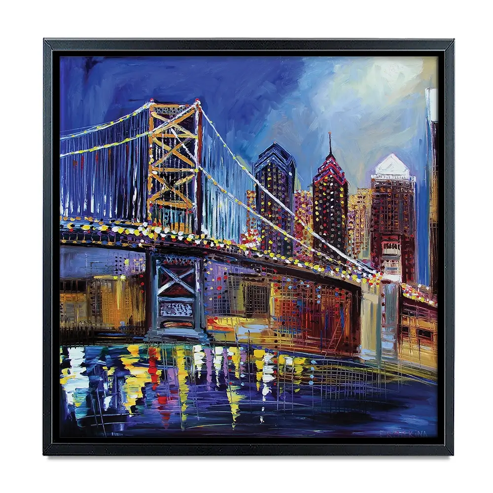 Benjamin Franklin Bridge Canvas Print Benjamin Franklin Bridge Canvas Print wall art product Ekaterina Ermilkina