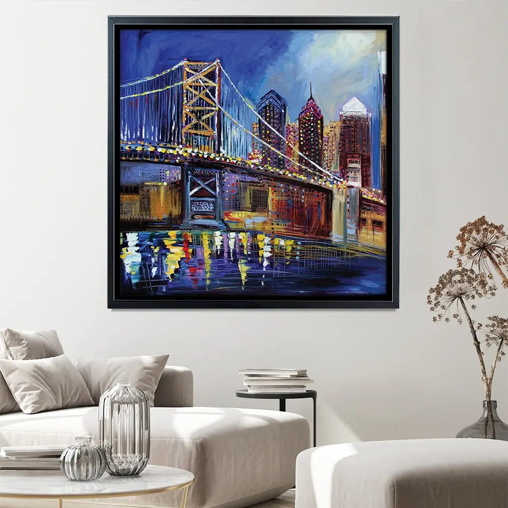 Benjamin Franklin Bridge Canvas Print Benjamin Franklin Bridge Canvas Print wall art product Ekaterina Ermilkina