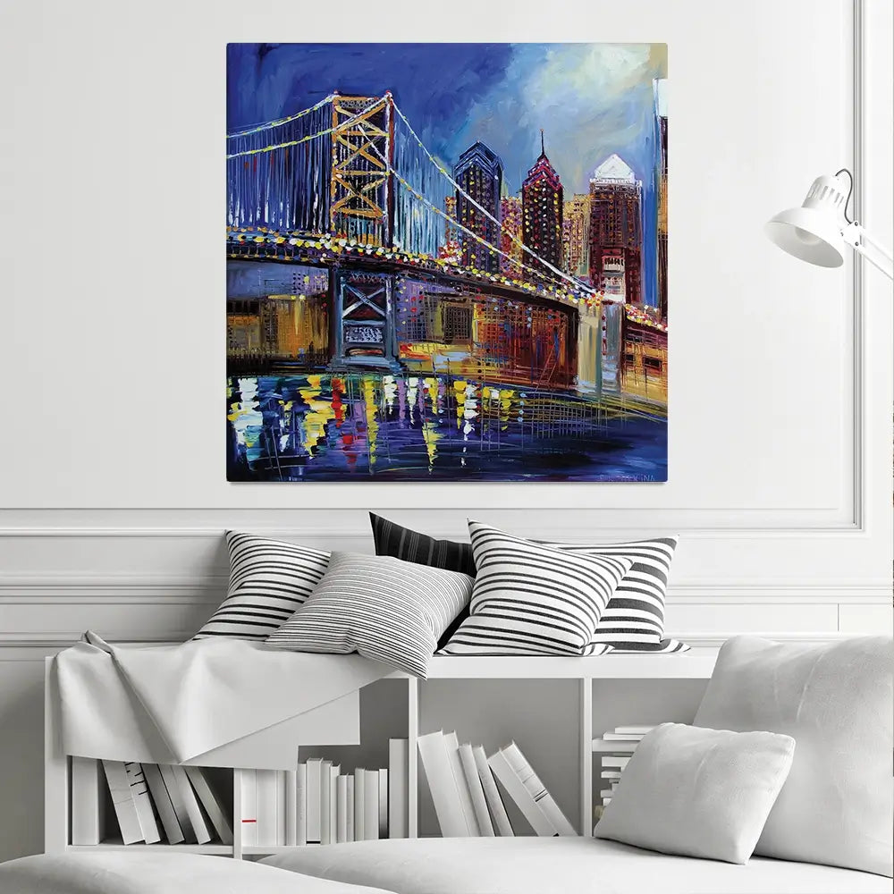 Benjamin Franklin Bridge Canvas Print Benjamin Franklin Bridge Canvas Print wall art product Ekaterina Ermilkina