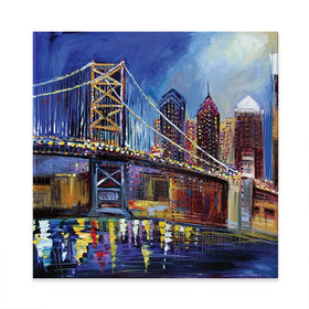 Benjamin Franklin Bridge Canvas Print Benjamin Franklin Bridge Canvas Print wall art product Ekaterina Ermilkina
