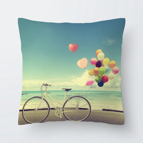 Bicycle And Balloons Cushion Bicycle And Balloons Cushion wall art product jakkapan / Shutterstock