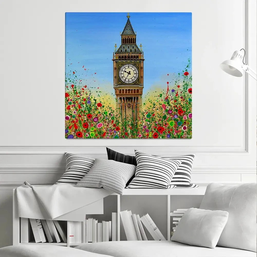 Big Ben Square Canvas Print Big Ben Square Canvas Print wall art product Jo Gough