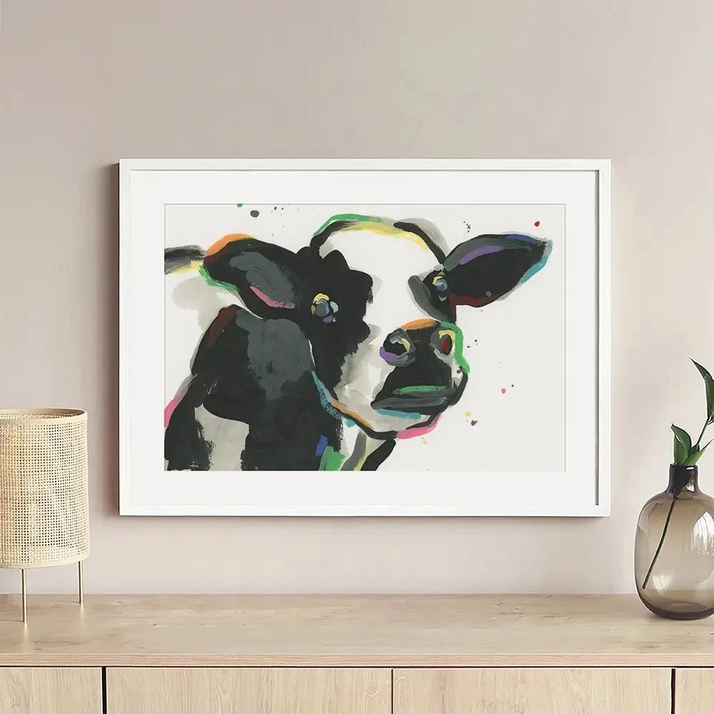 Big Moo-d Framed Art Print Big Moo-d Framed Art Print wall art product June Erica Vess