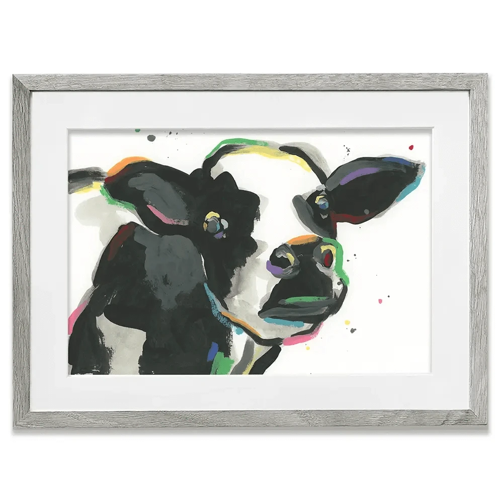 Big Moo-d Framed Art Print Big Moo-d Framed Art Print wall art product June Erica Vess