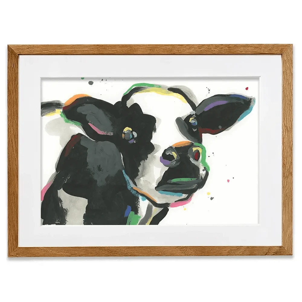 Big Moo-d Framed Art Print Big Moo-d Framed Art Print wall art product June Erica Vess