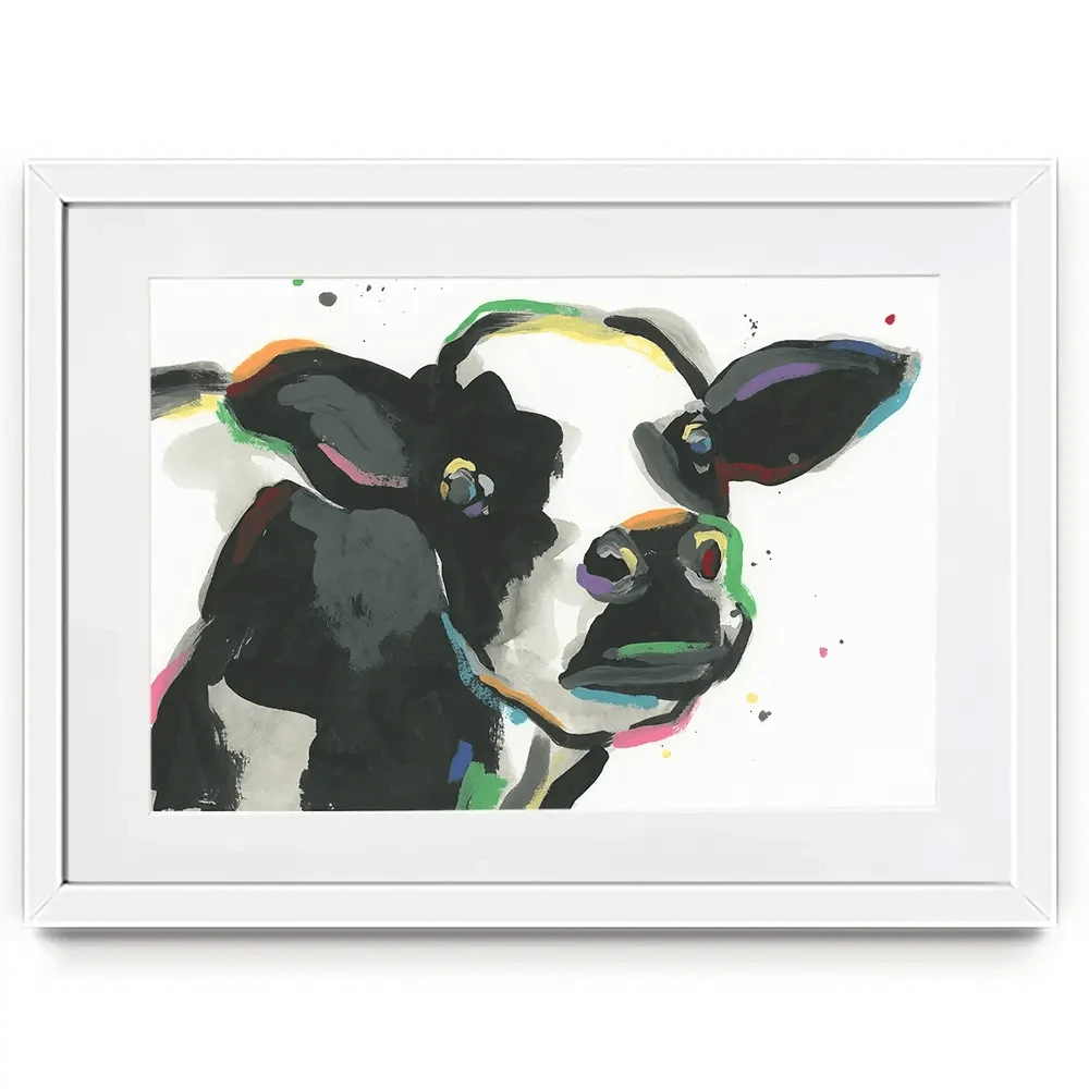 Big Moo-d Framed Art Print Big Moo-d Framed Art Print wall art product June Erica Vess