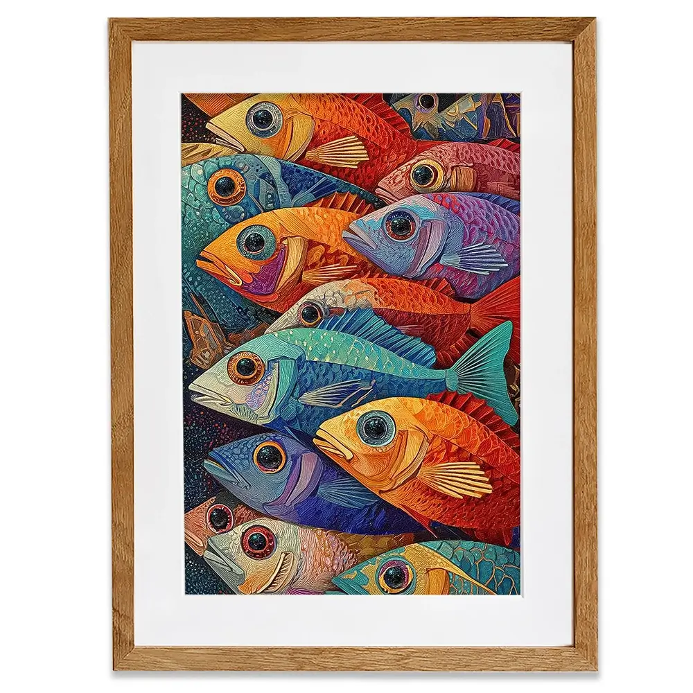 Bigeye Shoal Framed Art Print Bigeye Shoal Framed Art Print wall art product David Alexander Elder