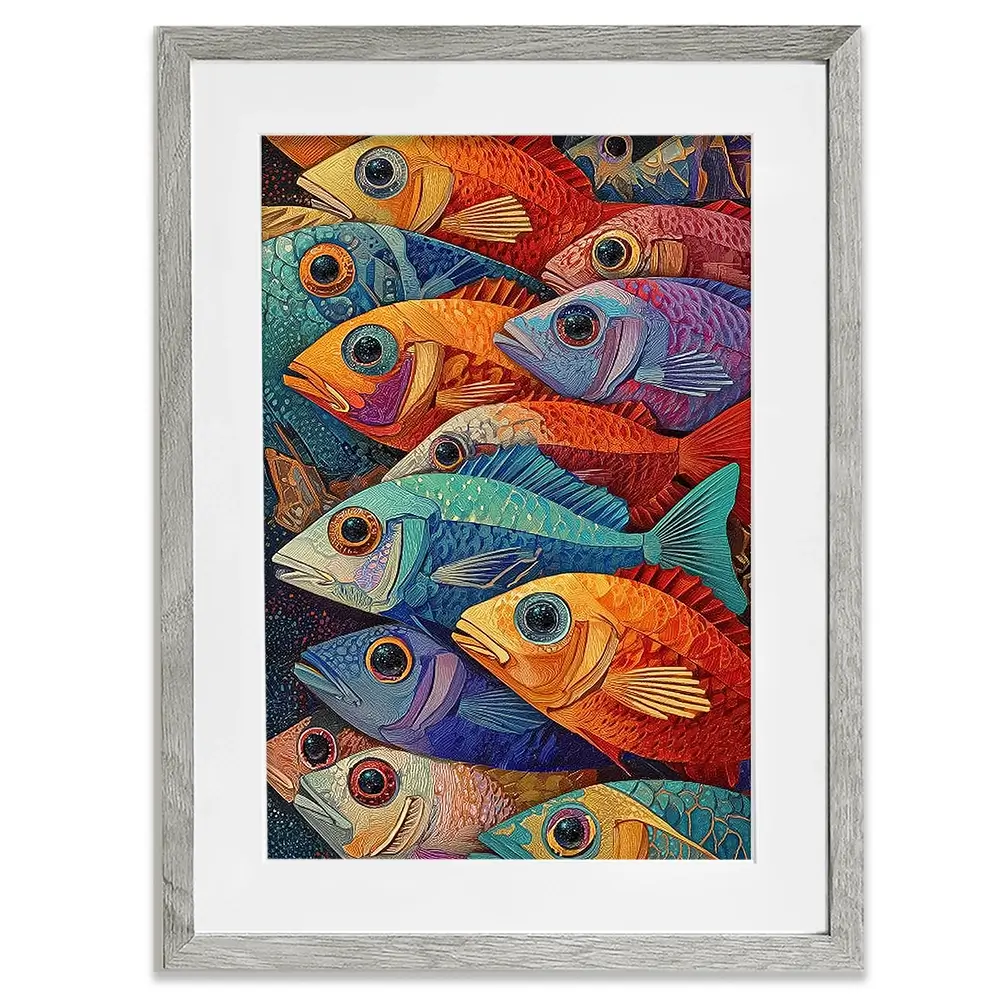 Bigeye Shoal Framed Art Print Bigeye Shoal Framed Art Print wall art product David Alexander Elder
