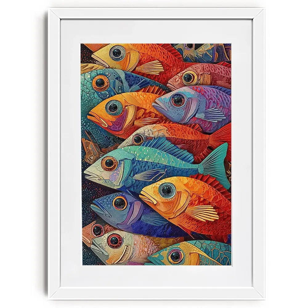 Bigeye Shoal Framed Art Print Bigeye Shoal Framed Art Print wall art product David Alexander Elder