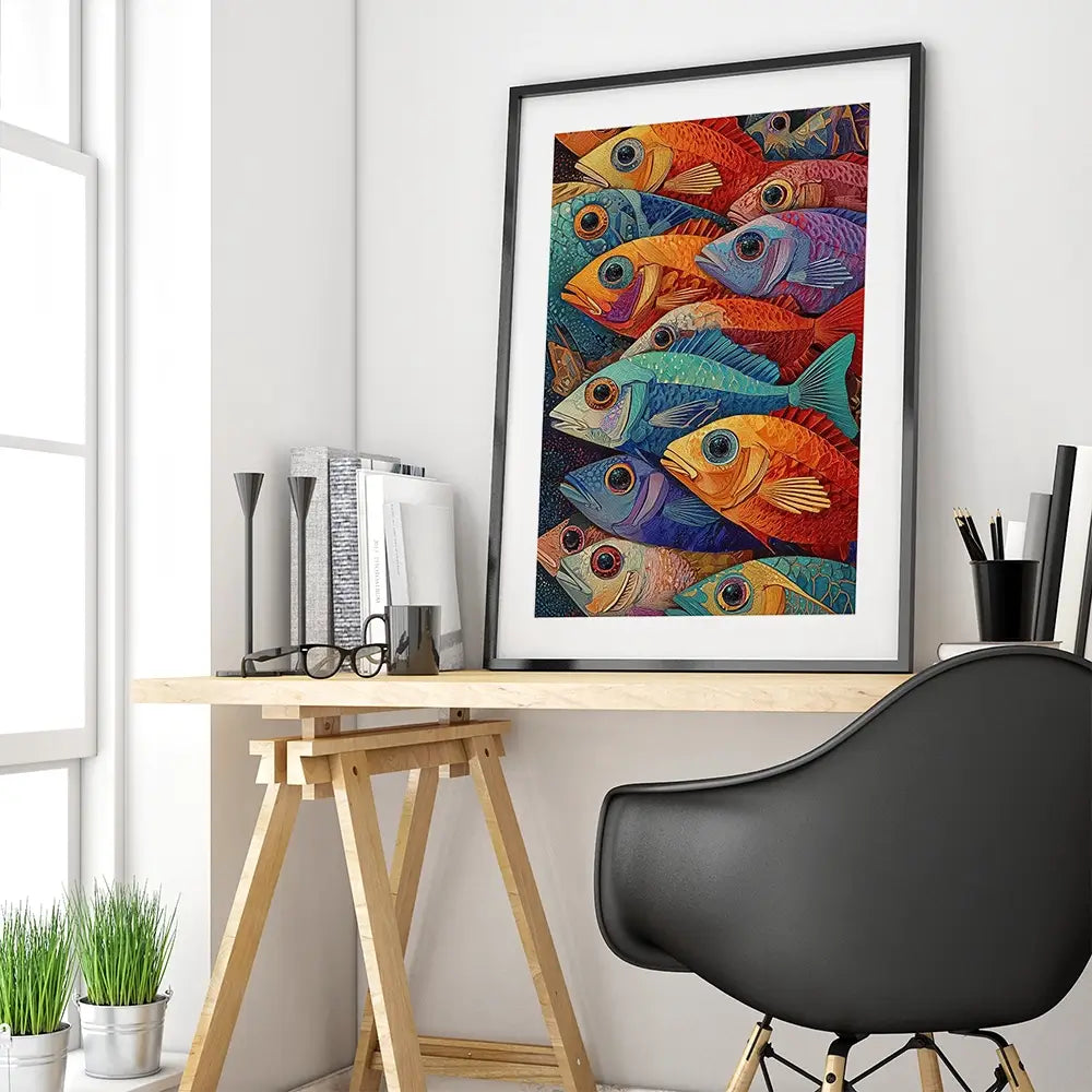 Bigeye Shoal Framed Art Print Bigeye Shoal Framed Art Print wall art product David Alexander Elder