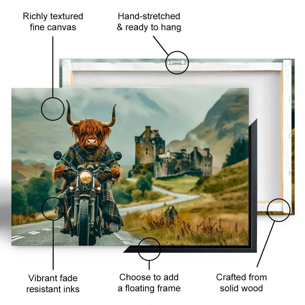 Biker Coo Oversized Canvas Print Biker Coo Oversized Canvas Print wall art product David Alexander Elder