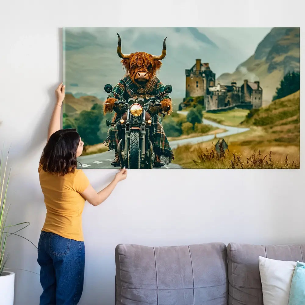Biker Coo Oversized Canvas Print Biker Coo Oversized Canvas Print wall art product David Alexander Elder