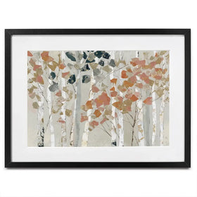 Birch Forest In Autumn Framed Art Print Birch Forest In Autumn Framed Art Print wall art product Chromatic Storm Studio