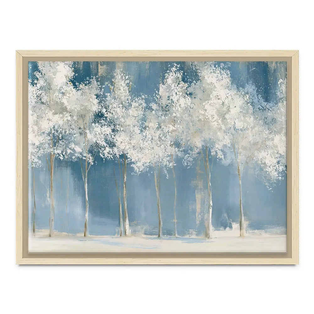 Birch Grove In Frost Canvas Print Birch Grove In Frost Canvas Print wall art product Chromatic Storm Studio