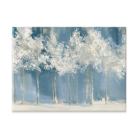 Birch Grove In Frost Canvas Print Birch Grove In Frost Canvas Print wall art product Chromatic Storm Studio
