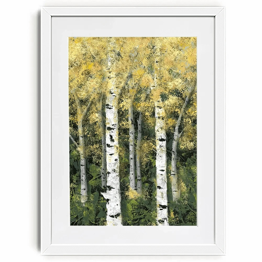 Birch Treeline Framed Art Print Birch Treeline Framed Art Print wall art product Jade Reynolds