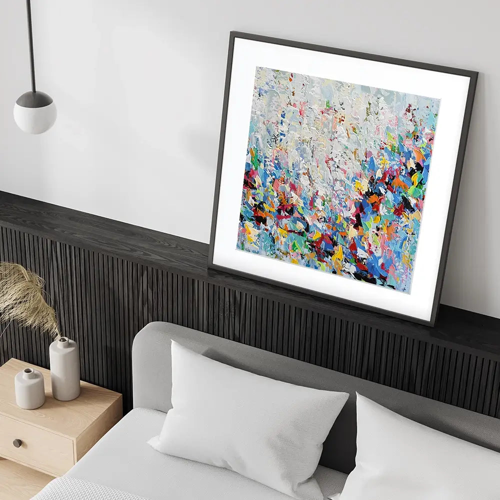 Bird Abstract Square Framed Art Print Bird Abstract Square Framed Art Print wall art product Olga Tkachyk
