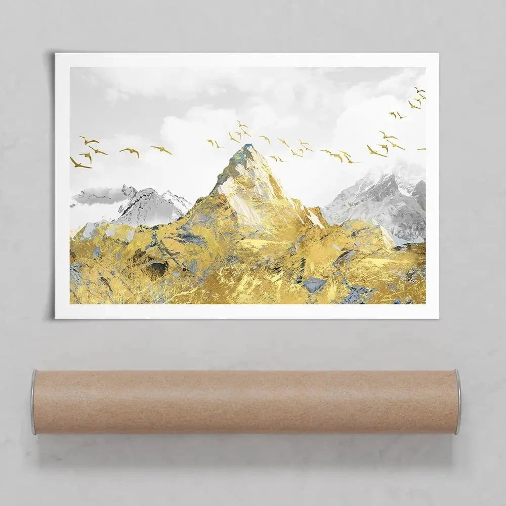 Birds And Peaks Art Print Birds And Peaks Art Print wall art product jesseyy / Shutterstock