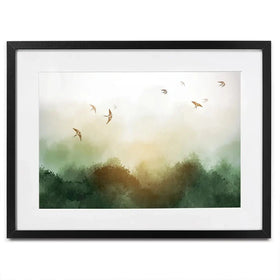 Birds Flying High Framed Art Print Birds Flying High Framed Art Print wall art product Elina Li / Shutterstock