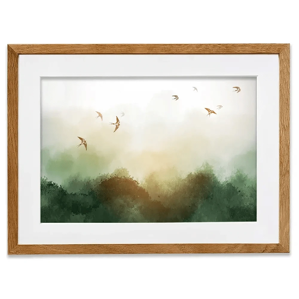 Birds Flying High Framed Art Print Birds Flying High Framed Art Print wall art product Elina Li / Shutterstock