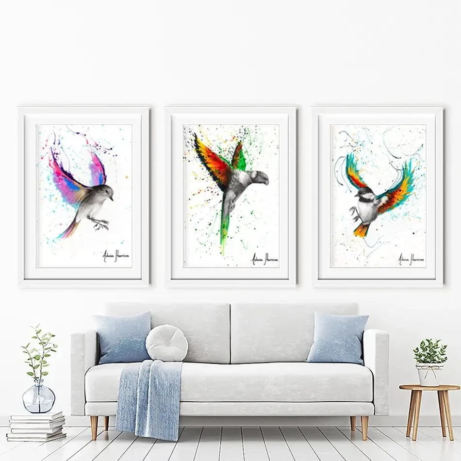 Birds Framed Art Print Trio Birds Framed Art Print Trio wall art product Ashvin Harrison
