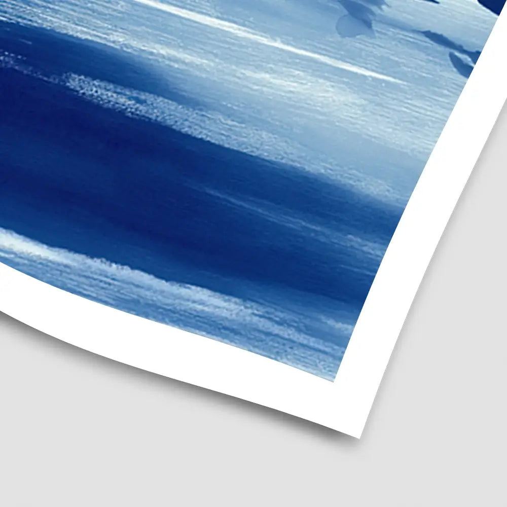 Birds In Blue Wind Art Print Birds In Blue Wind Art Print wall art product Chromatic Storm Studio
