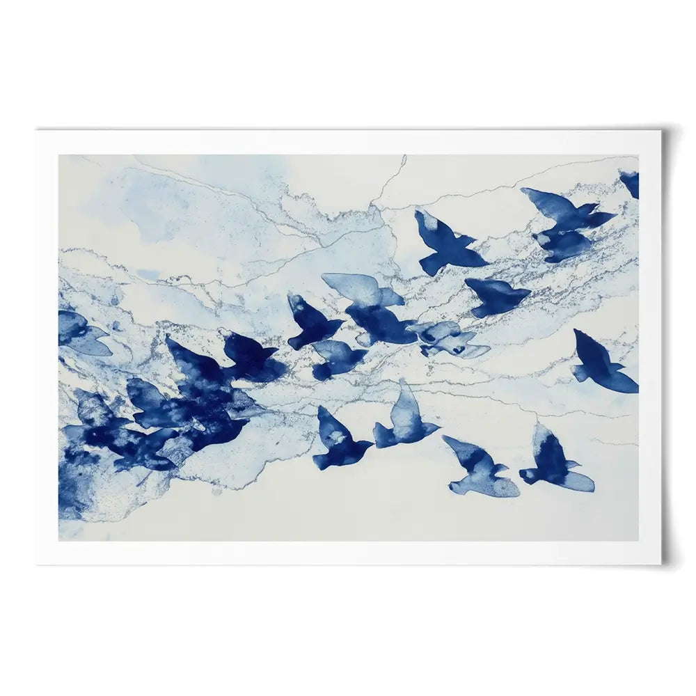 Birds In Flight Art Print Birds In Flight Art Print wall art product Chromatic Storm Studio