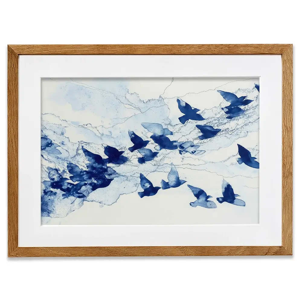 Birds In Flight Framed Art Print Birds In Flight Framed Art Print wall art product Chromatic Storm Studio
