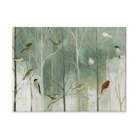 Birds In The Winter Wood Canvas Print Birds In The Winter Wood Canvas Print wall art product Chromatic Storm Studio