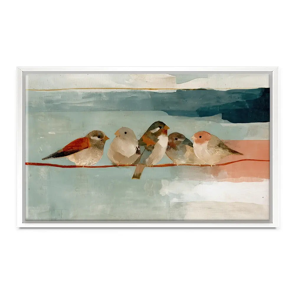 Birds On A Wire Canvas Print Birds On A Wire Canvas Print wall art product Chromatic Storm Studio