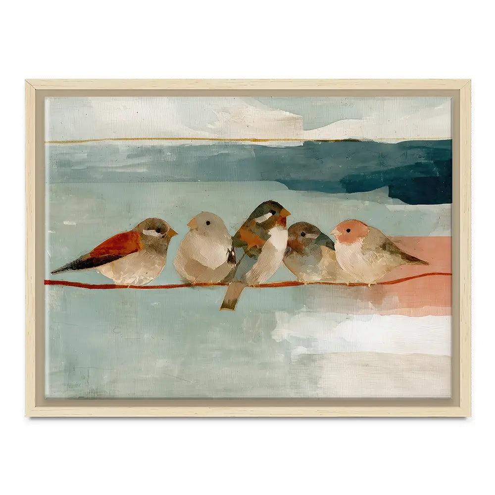 Birds On A Wire Canvas Print Birds On A Wire Canvas Print wall art product Chromatic Storm Studio