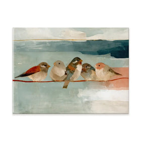 Birds On A Wire Canvas Print Birds On A Wire Canvas Print wall art product Chromatic Storm Studio