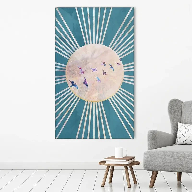 Birds Sun Boho Canvas Print Birds Sun Boho Canvas Print wall art product Sarah Manovski