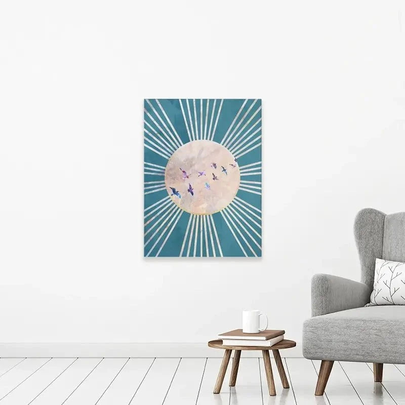 Birds Sun Boho Canvas Print Birds Sun Boho Canvas Print wall art product Sarah Manovski
